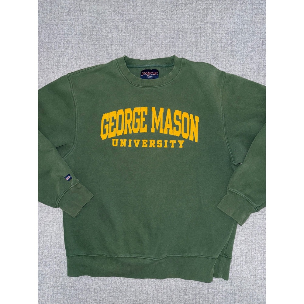 2016 Jansport Medium M George Mason Sweatshirt Green Collegiate JS00T000